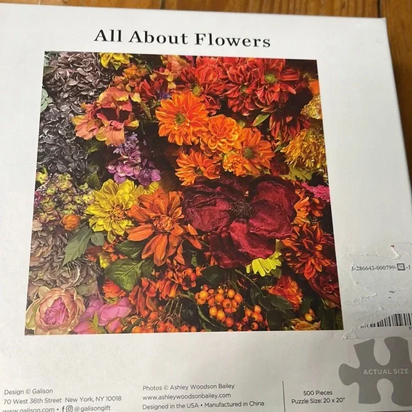 500 piece puzzle of flowers - Picture 3 of 3